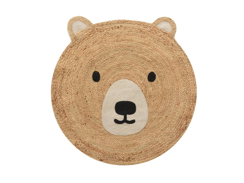 Jutový kulatý koberec BOHO - BEAR 52306 Ø 100 cm Mybesthome