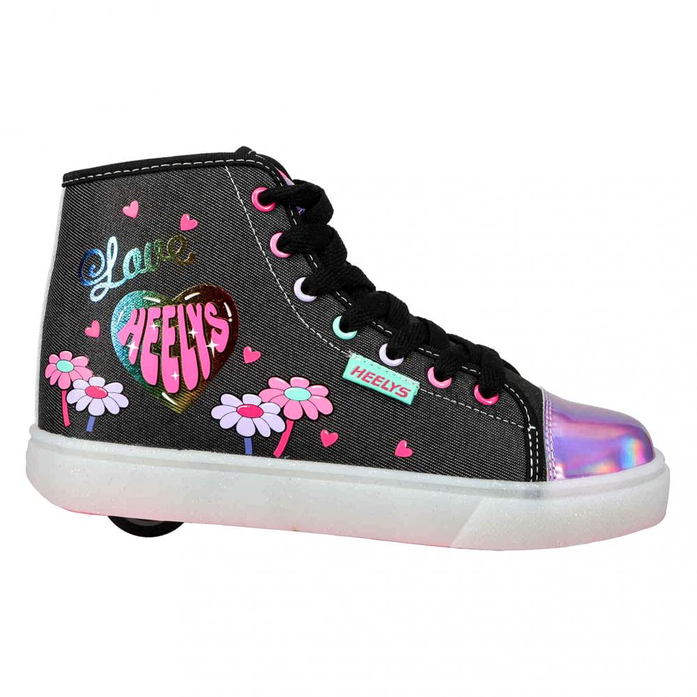 Heelys - Veloz - Black/N.Pink/Rainbow - koloboty Velikost boty: 31