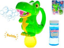 Bublifukovač pistolka s náplní 118ml dinosaurus 20cm na baterie Světlo