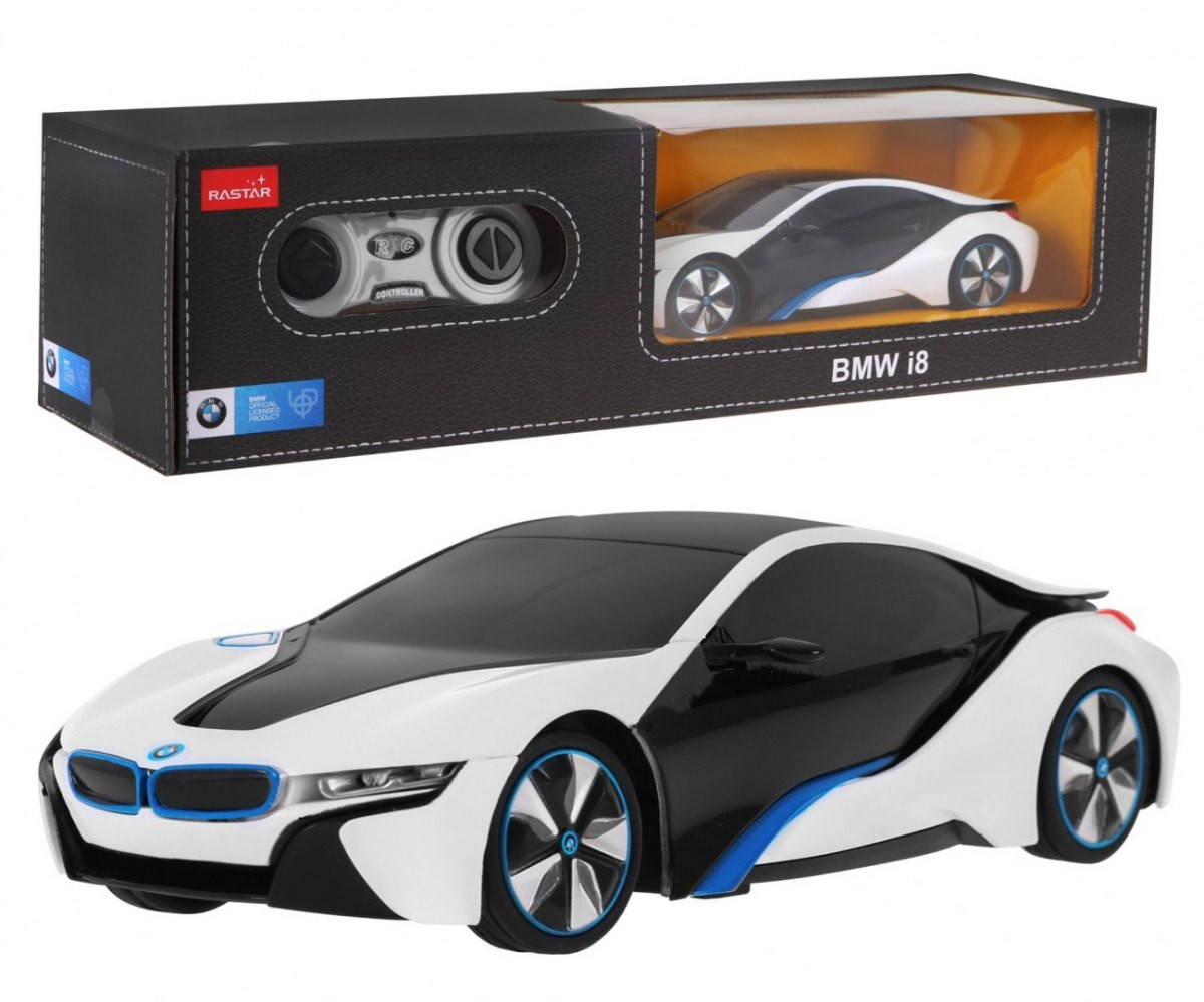 Mamido RASTAR Auto na dálkové ovládání RC BMW i8 Rastar 1:24 bílé