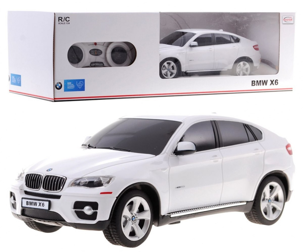 Mamido RASTAR Auto na dálkové ovládání RC BMW X6 Rastar 1:24 bílé