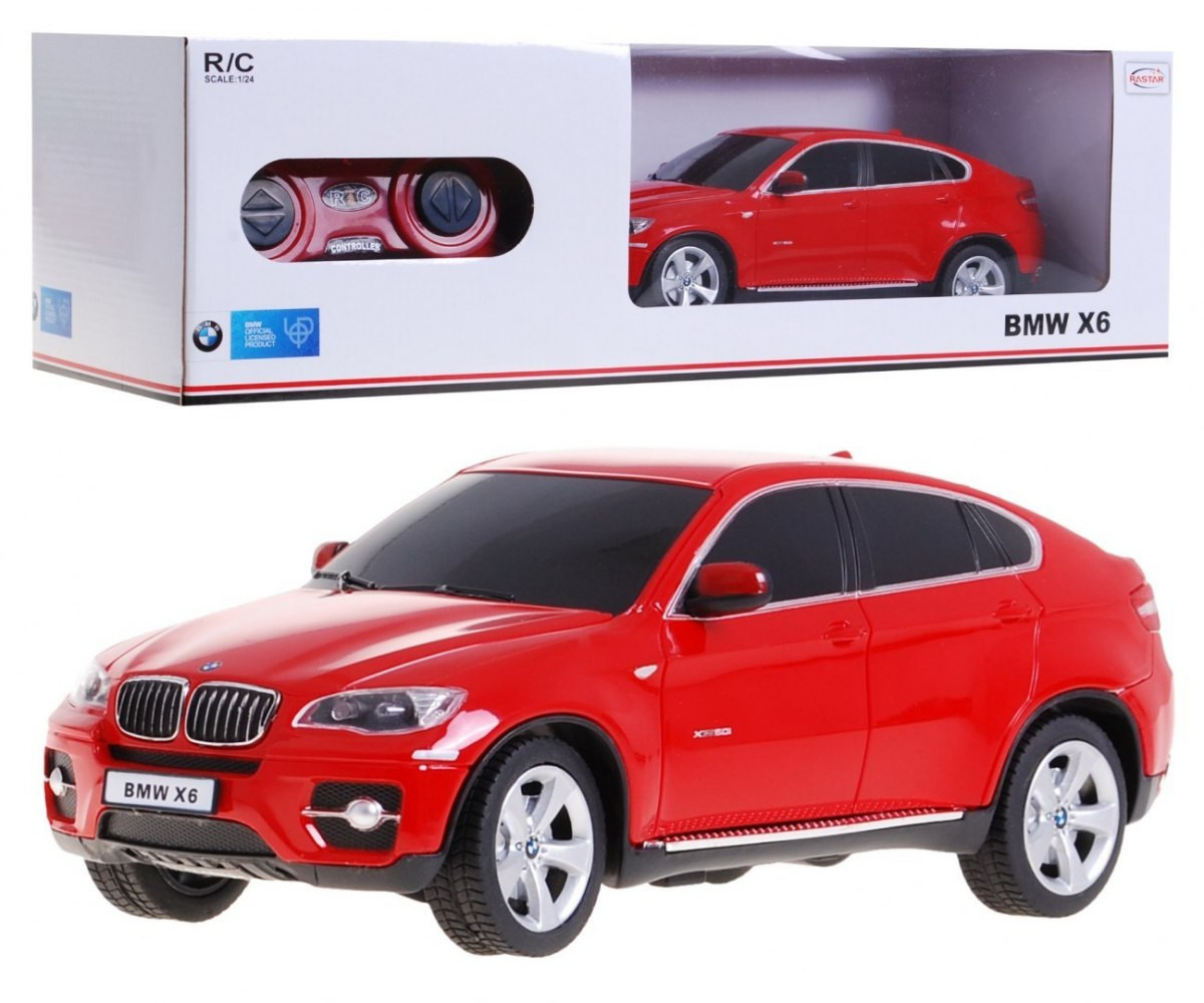 Mamido RASTAR Auto na dálkové ovládání RC BMW X6 Rastar 1:24 červené