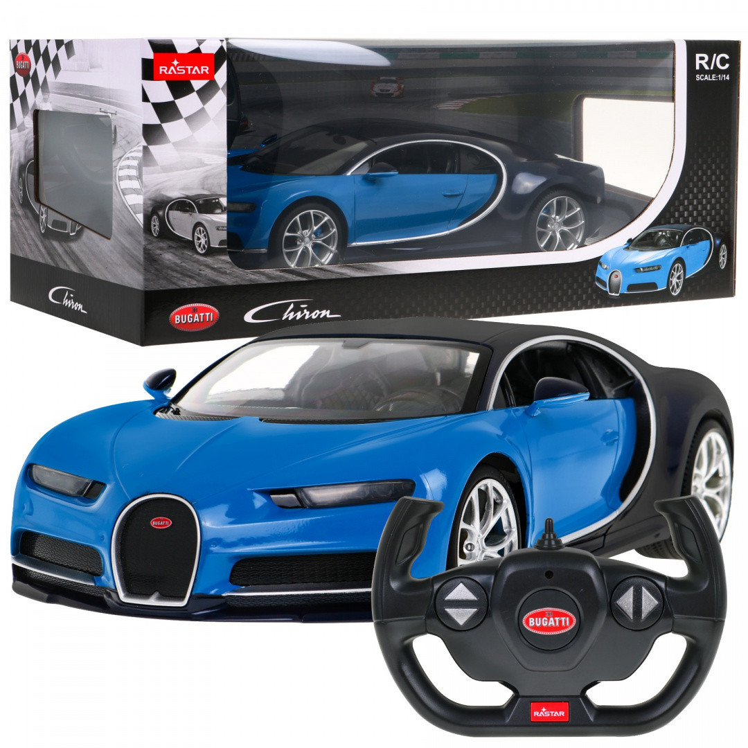 Mamido RASTAR Auto na dálkové ovládání RC Bugatti Chiron Rastar 1:14 modré