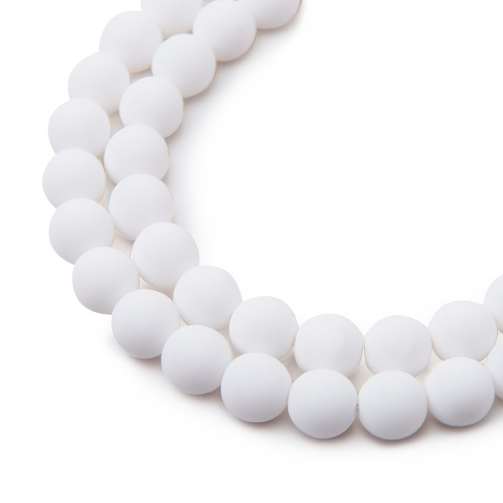 Estrela České mačkané korálky Estrela BONDELI 8 mm soft white - 22 ks