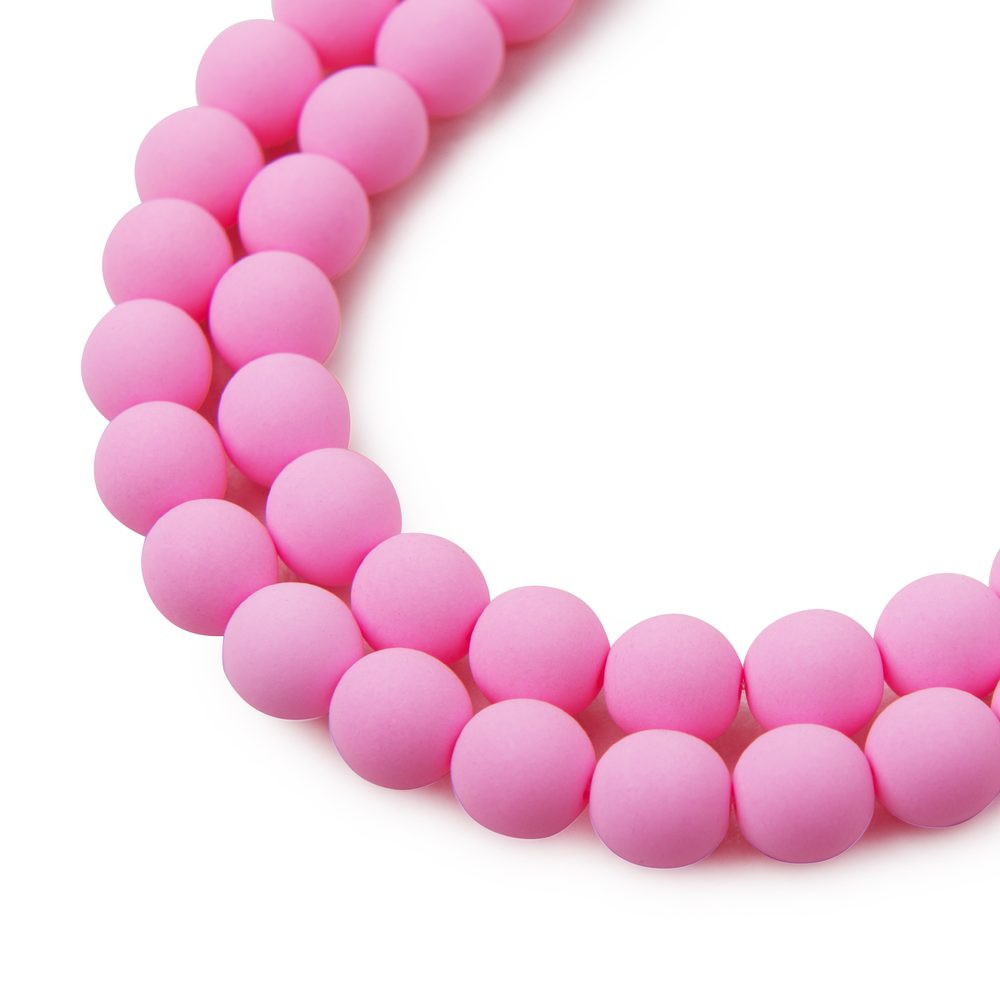 Estrela České mačkané korálky Estrela BONDELI 8 mm soft pink - 22 ks