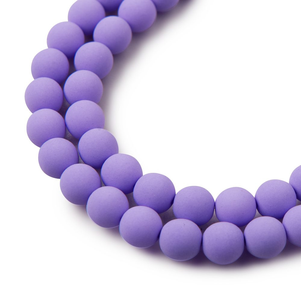 Estrela České mačkané korálky Estrela BONDELI 8 mm soft violet - 22 ks
