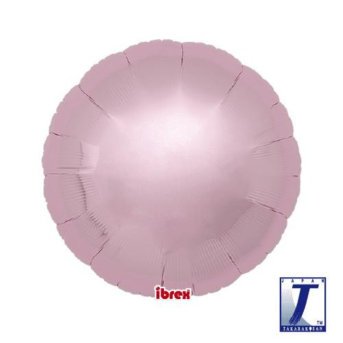 Balónek kruh světle růžový metalický 35 cm