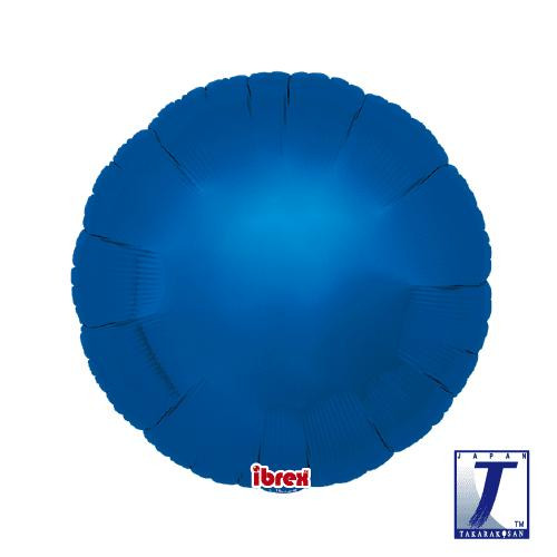 Balónek kruh modrý metalický 35 cm