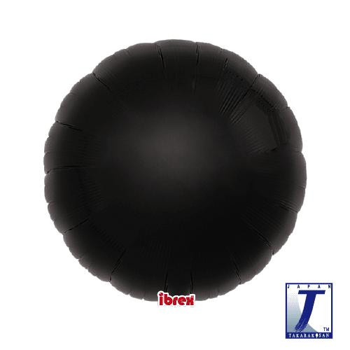 Balónek kruh černý metalický 45 cm
