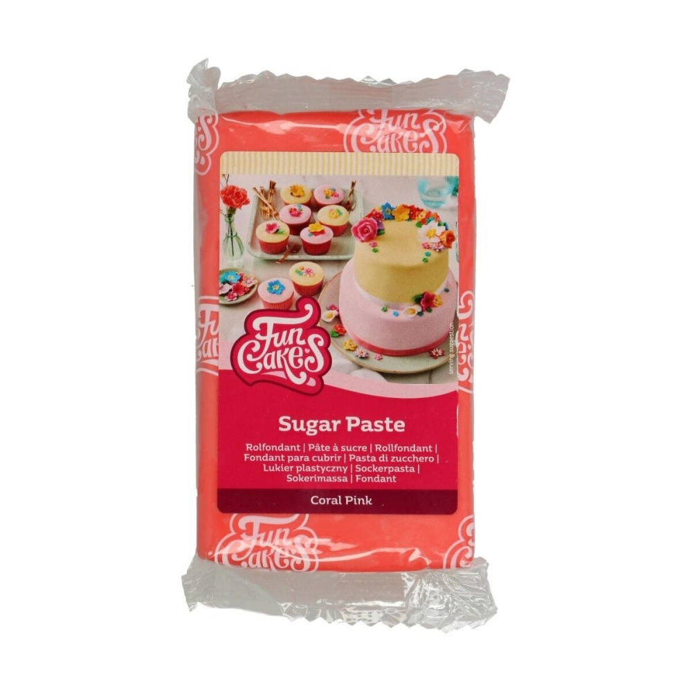 SLEVA: FunCakes potahový fondán Coral Pink - růžová 250g