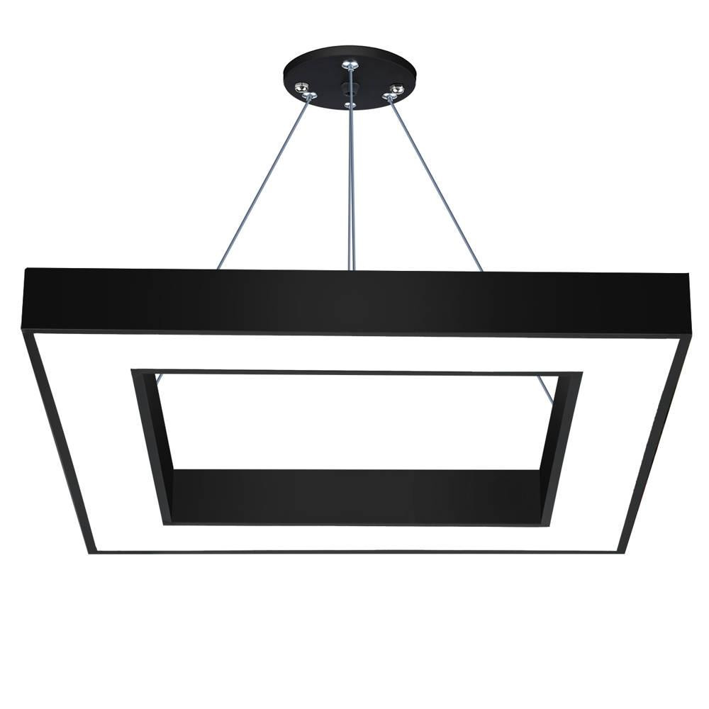 Interlook LPL-008 | Závěsné LED stropní svítidlo 40W | čtverec | hliník | CCD nebliká | 60x60x6 Černý