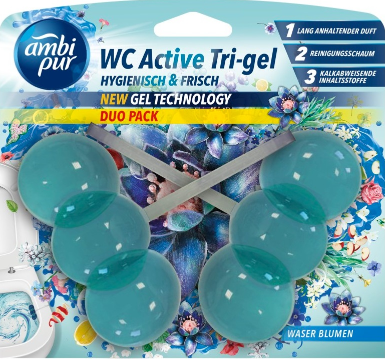 AMBIPUR WC blok Water flower 2 x 45 g