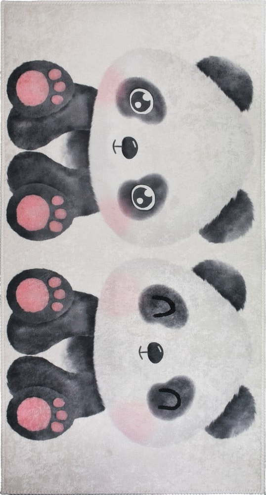 Černo-bílý dětský koberec 80x150 cm Panda Friends – Vitaus