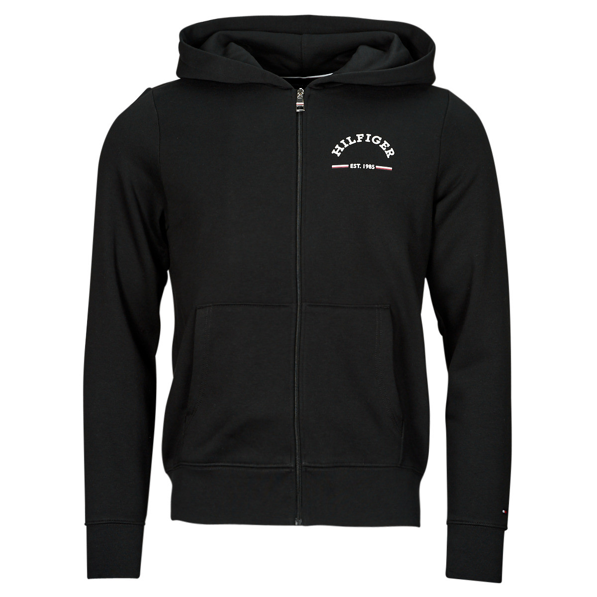 Tommy Hilfiger  ROUNDALL HOODED ZIP THROUGH  Černá