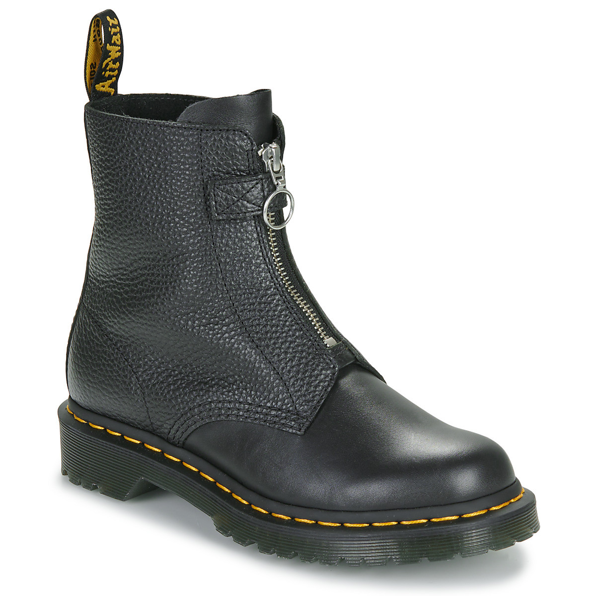 Dr. Martens  1460 Pascal Frnt Zip Black Wanama   Black Milled Nappa  Černá