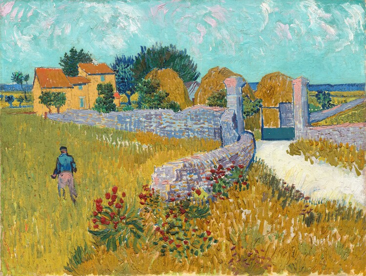 Vincent van Gogh Obrazová reprodukce Farmouse in Provence (1888), Vincent van Gogh, 40 × 30 cm