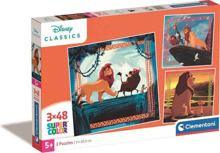 CLEMENTONI Puzzle The Lion King, (3x) 48 ks