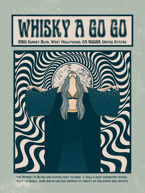 Retrodrome Ilustrace Whisky A Go Go, Retrodrome, 30 × 40 cm