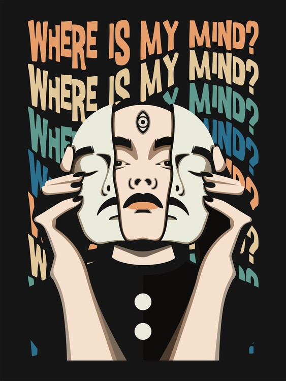 Retrodrome Ilustrace Where Is My Mind Pixies, Retrodrome, 30 × 40 cm