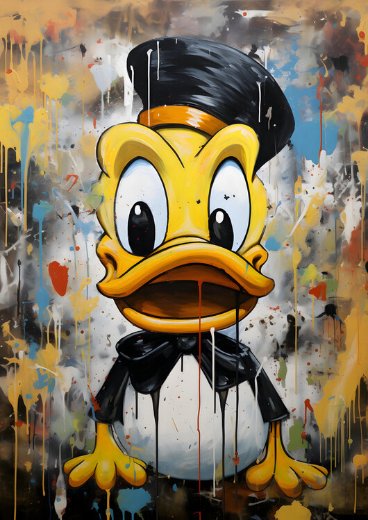 Andreas Magnusson Ilustrace Street Art Duck, Andreas Magnusson, 30 × 40 cm