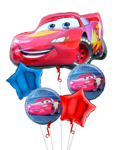 Sada foliových balonků Cars - 5 ks - Smart