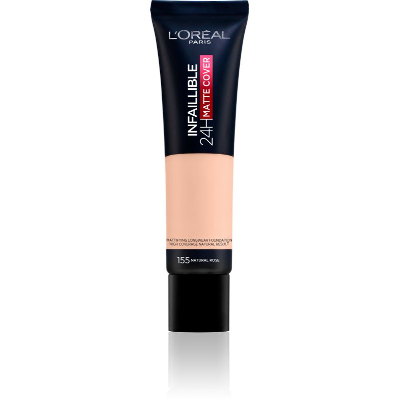 L’Oréal Paris Infallible 24H Matte Cover dlouhotrvající make-up s matným efektem 155 Natural Rose 30 ml