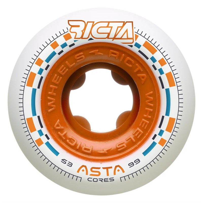 kolečka RICTA - 53mm Asta Cores White Round 99a Ricta Wheels (144181)