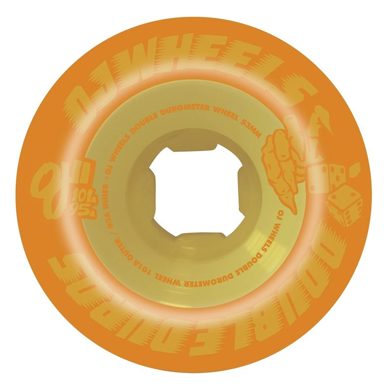 kolečka OJ - 53mm Double Duro Pastel Orange Yellow Mini Combo 101a/95a OJ Wheels (151287)