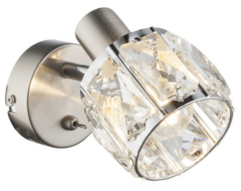 Nástěnná lampa Kris, skleněný křišťál