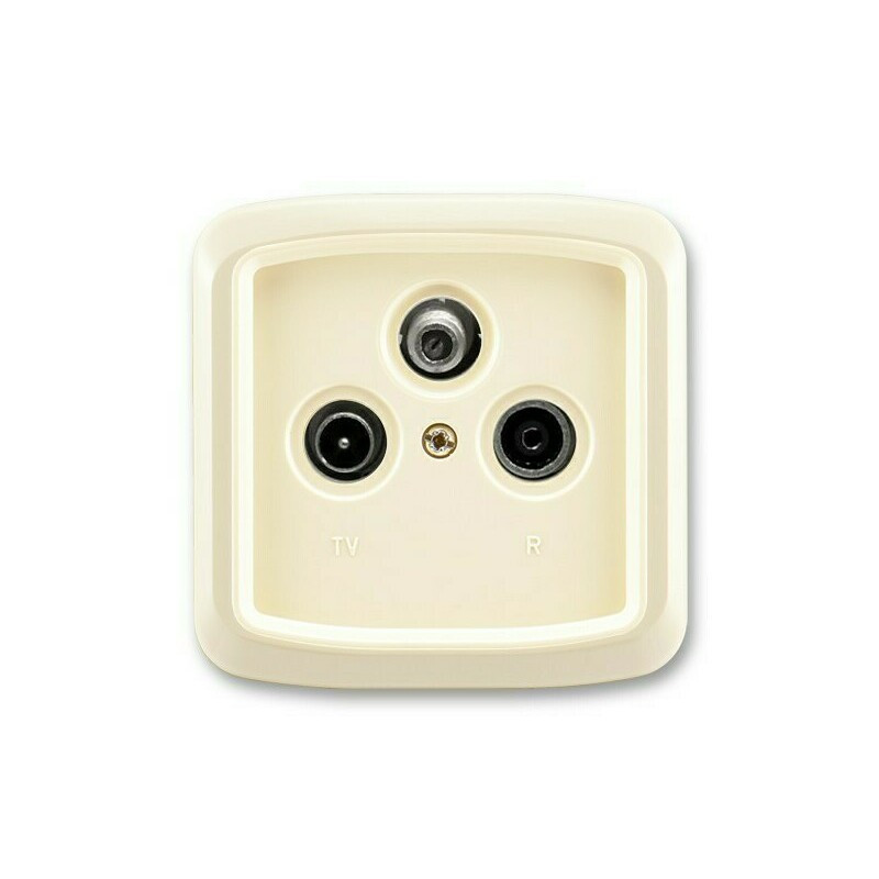 Zásuvka anténní koncová kompletní ABB Tango TV/R/SAT slonová kost