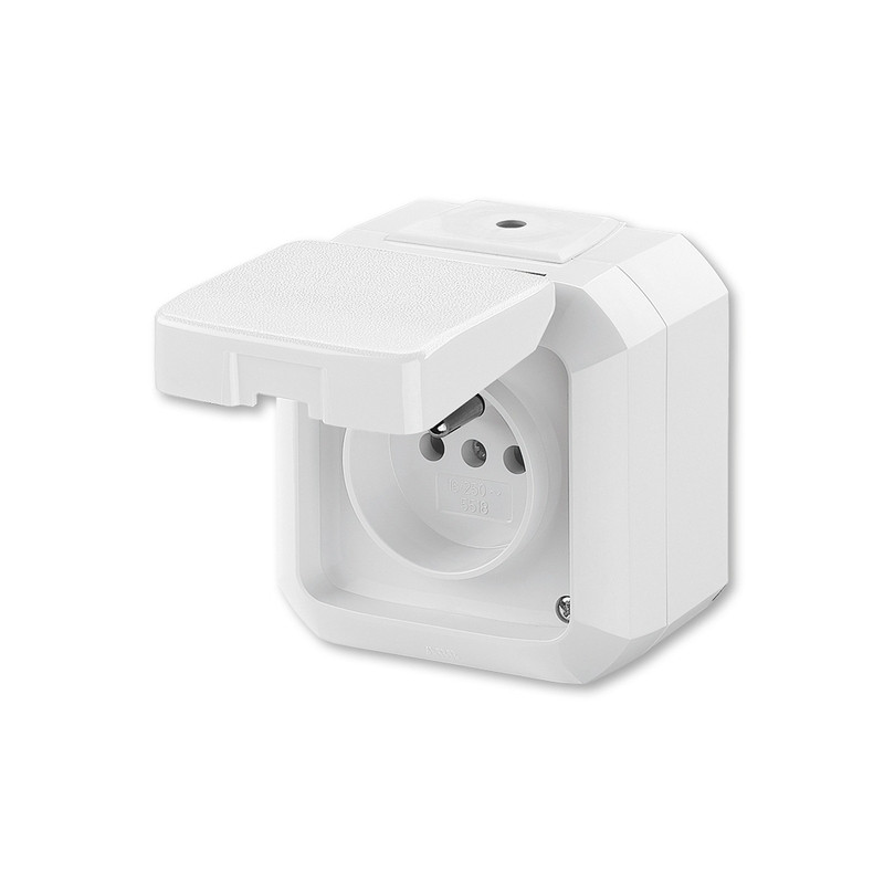 Zásuvka 230 V jednonásobná kompletní ABB Variant bezšroubové bílá