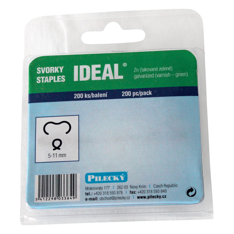 Svorky Ideal Zn + PVC zelené (200 ks/bal.)