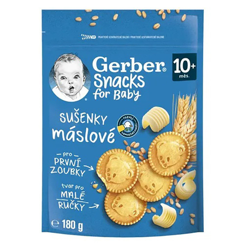 GERBER Snacks máslové sušenky 10m+ 180 g