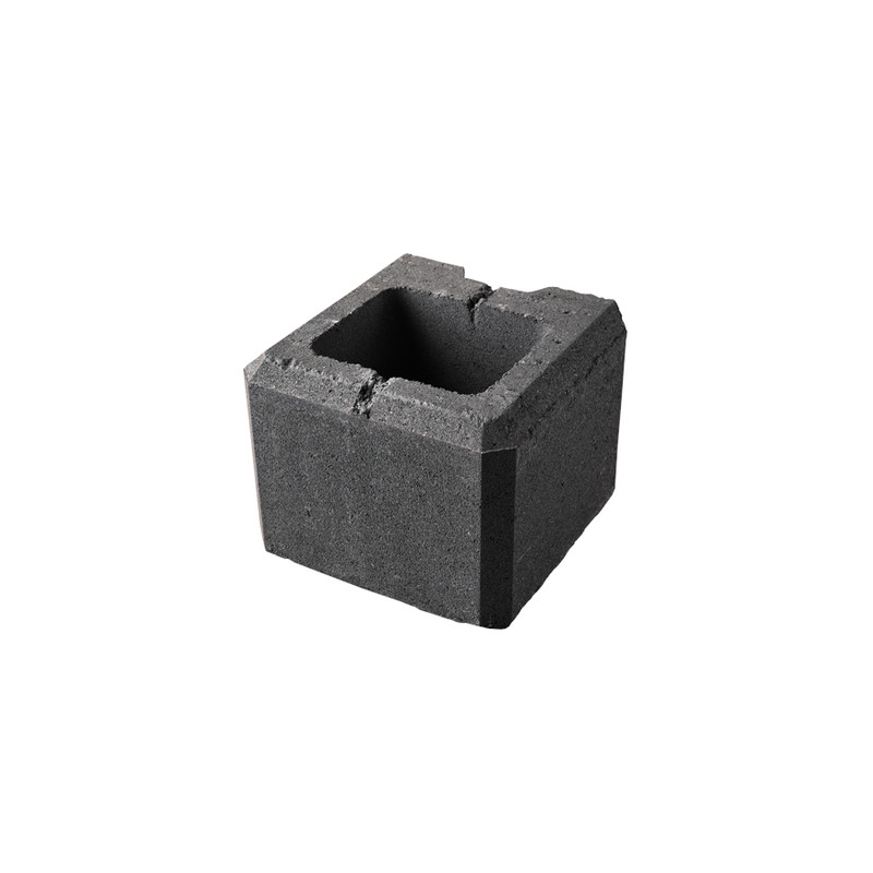 Tvárnice plotová DITON VISO koncová poloviční černá 200×200×150 mm