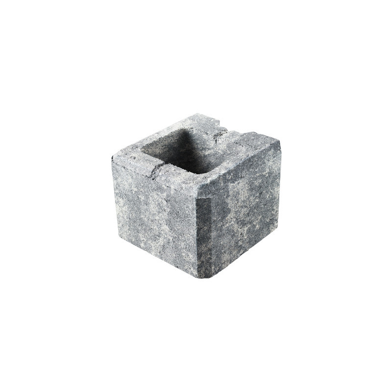 Tvárnice plotová DITON VISO koncová poloviční marmo 200×200×150 mm