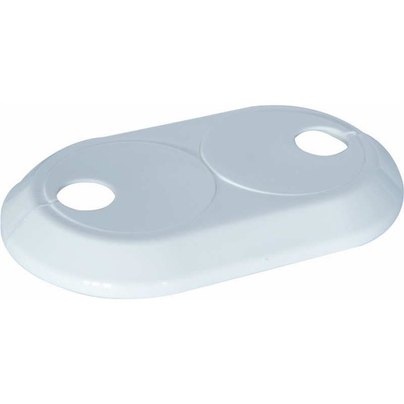 Krycí rozeta dvojitá na potrubí 2×28 mm, bílá