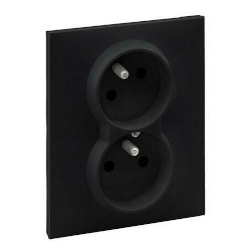 Zásuvka 230 V dvojnásobná Legrand Suno černá