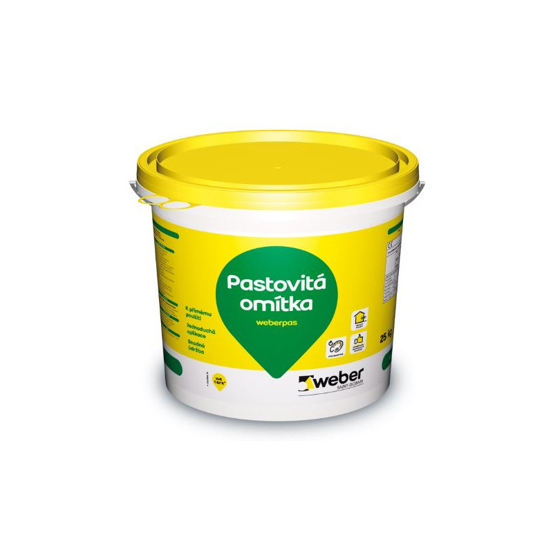 Omítka pastovitá weberpas akrylát rýhovaná 1,5 mm HN0D 25 kg