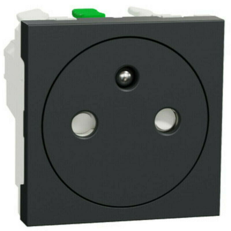 Zásuvka 230 V jednonásobná skrytá Schneider Electric Unica Nová 2 moduly antracit