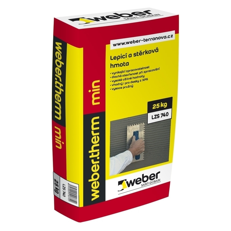 Hmota lepicí a stěrková Webertherm min 25 kg