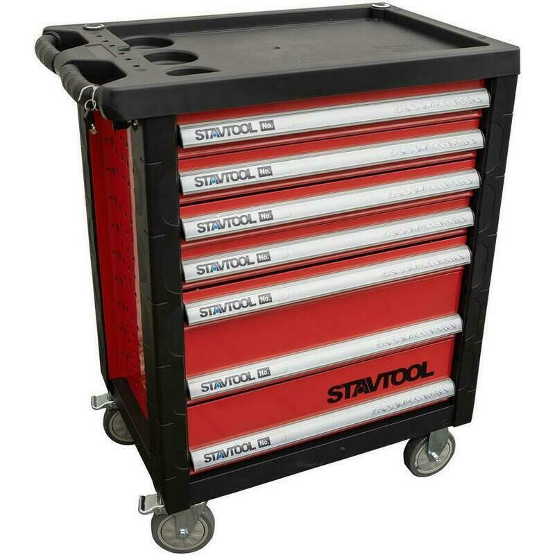 Vozík montážní na nářadí STAVTOOL PWT220B + 234 ks nářadí