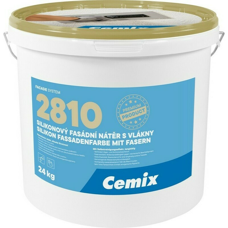 Nátěr fasádní silikonový s vlákny Cemix 2810 24 kg