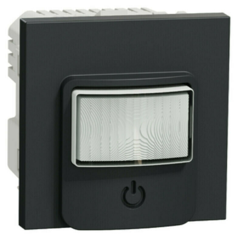 Detektorpohybu se spínačem Schneider Electric Unica Nová 2 moduly antracit