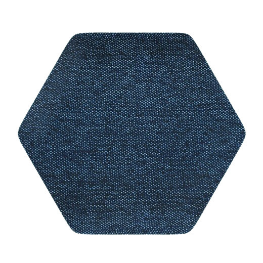 Čalouněný akustický panel nástěnný Luna 30 denim hexagon - Hexagon 6x15 cm