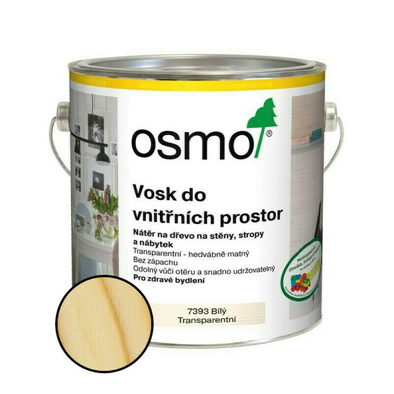 Vosk Osmo 7393 transparentní bílý 2,5 l