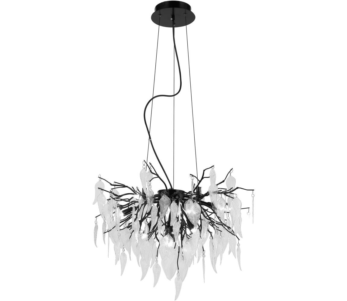 Křišťálový lustr na lanku 10xG9/40W/230V černá