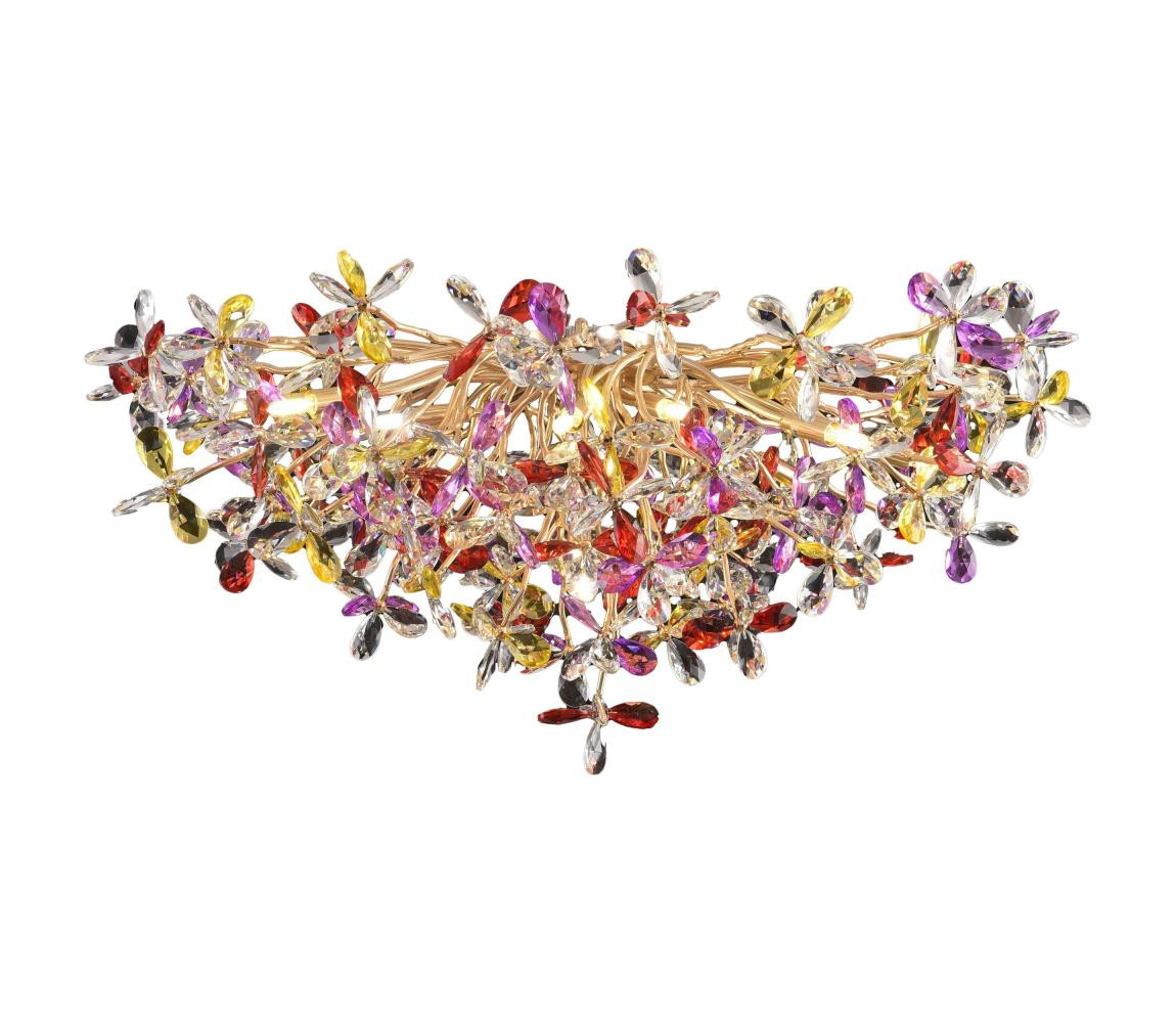 Křišťálový přisazený lustr 12xG9/40W/230V pestrobarevná