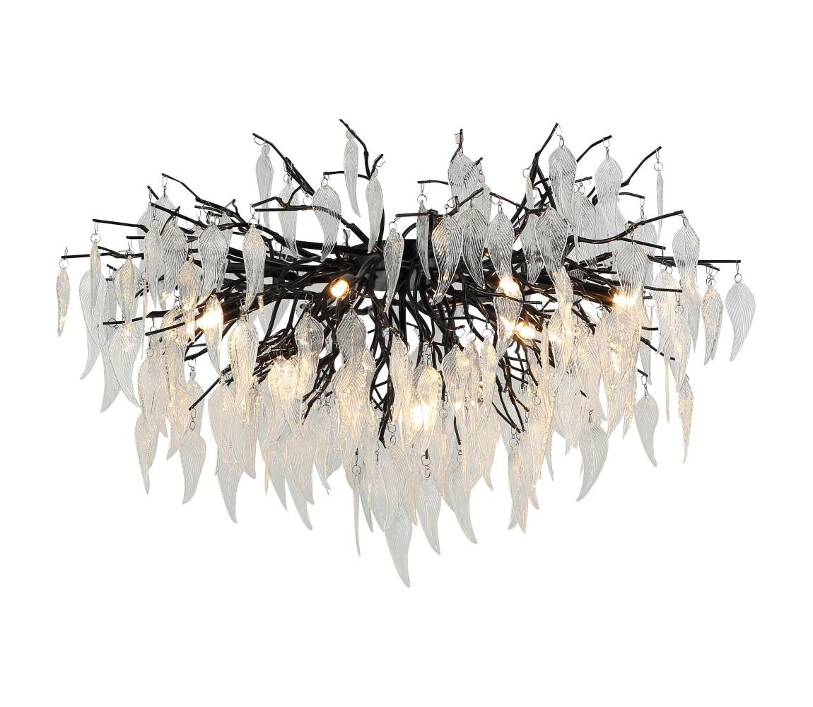 Křišťálový přisazený lustr 12xG9/40W/230V černá