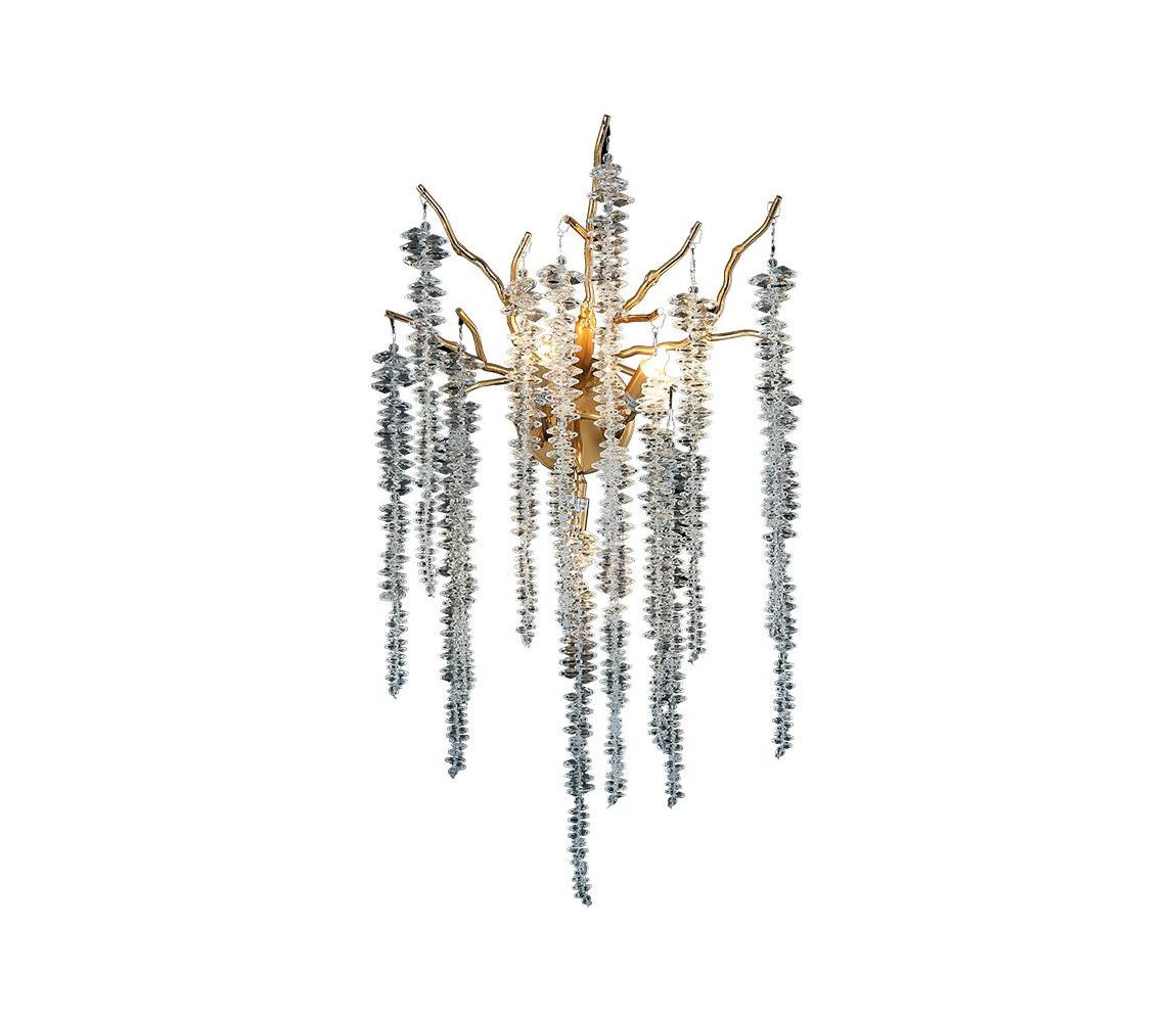 Křišťálové nástěnné svítidlo 3xG9/40W/230V zlatá