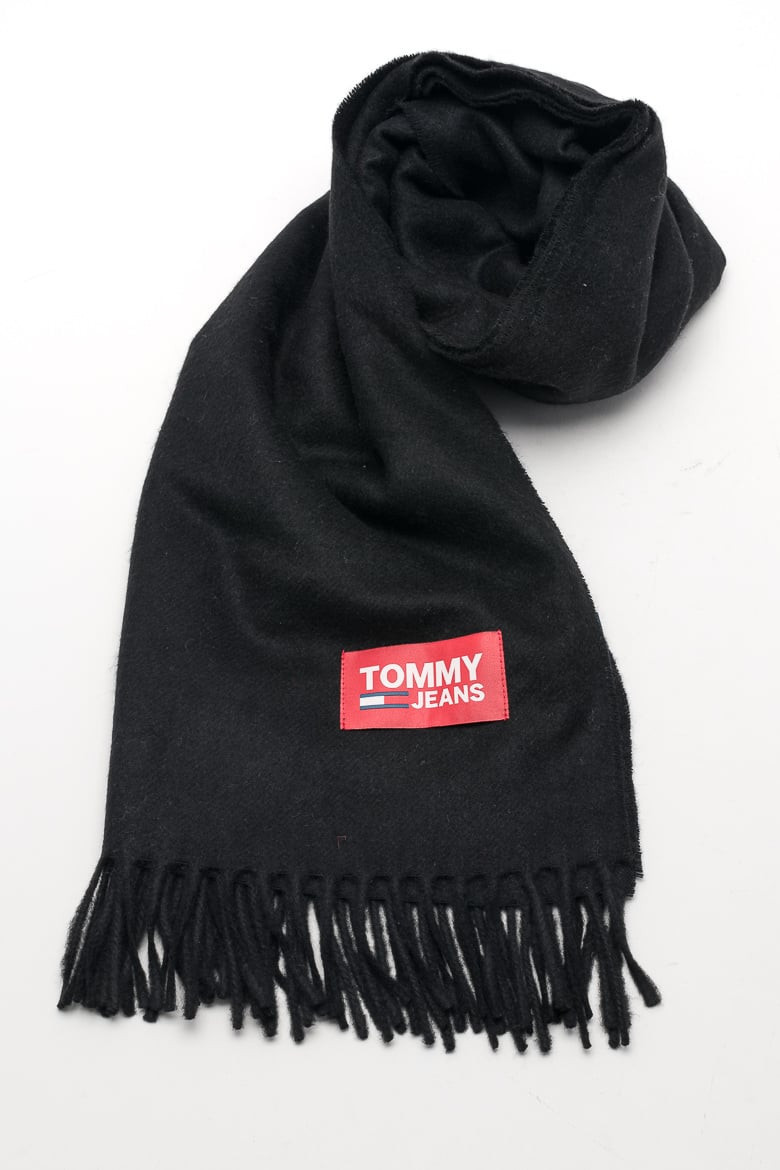 Tommy Jeans Scarf - TJM WOVEN FLAG SCARF black